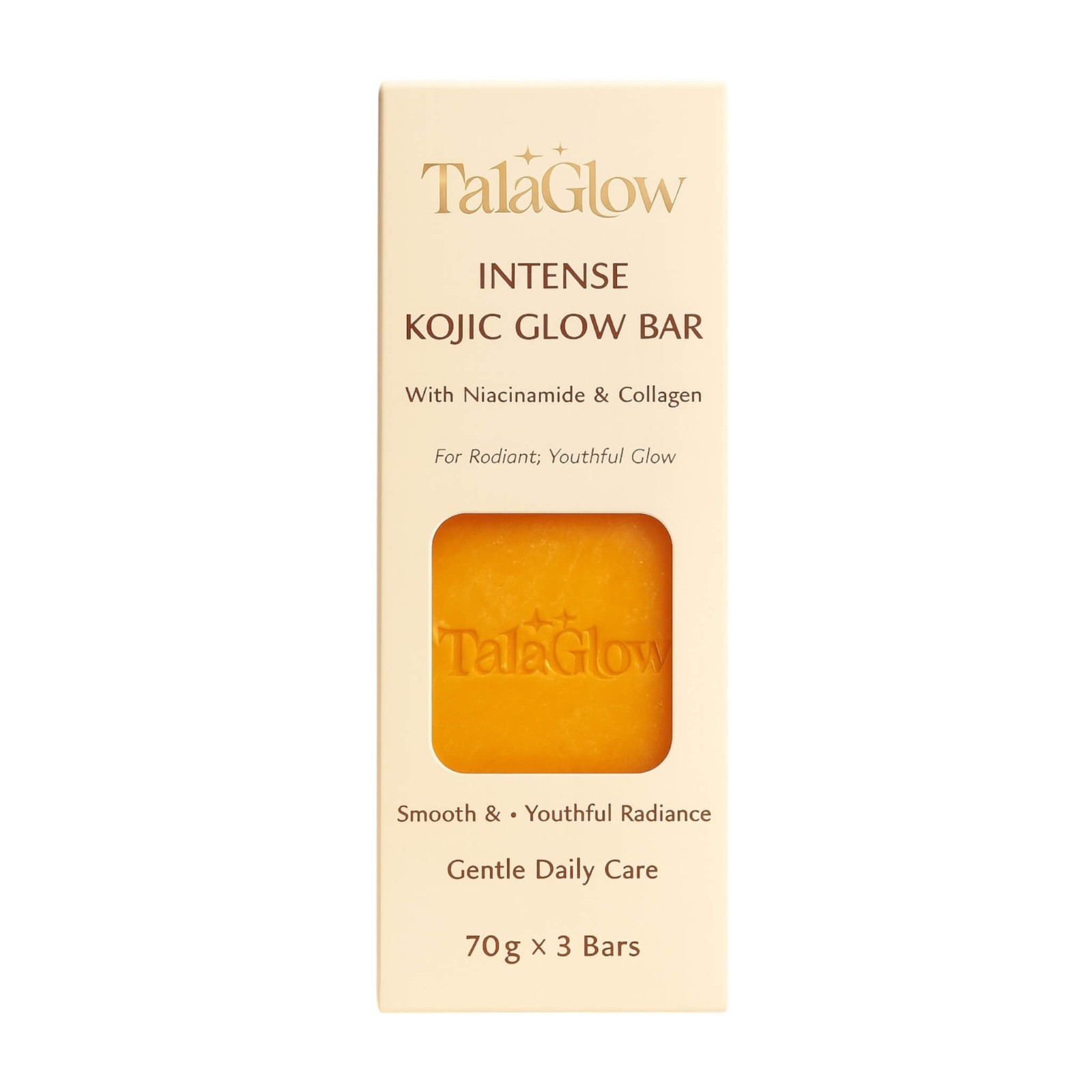 Tala Glow Intense Kojic Glow Bar Moisturizing Soap with Oils Collagen Niacinamid