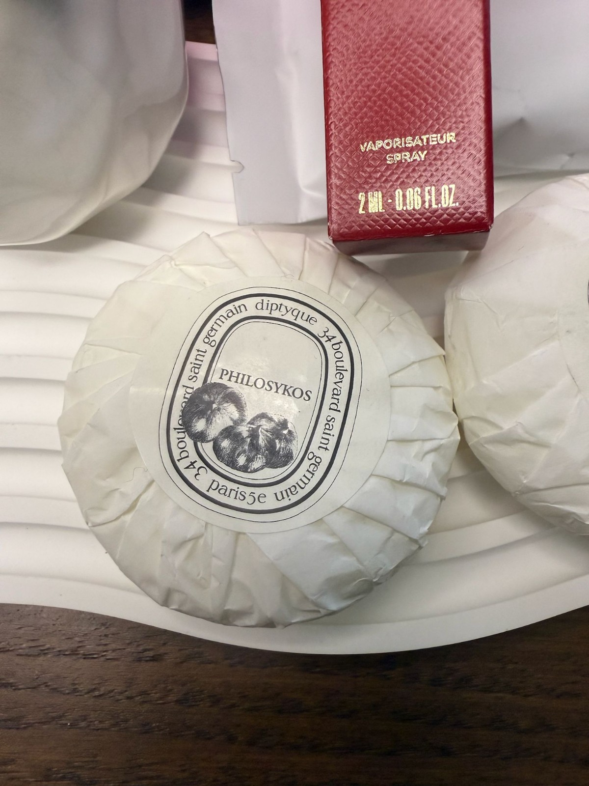 NEW Set of3 Diptyque Philosykos Round Soap Bar 45g/1.6oz each free Cartier gift