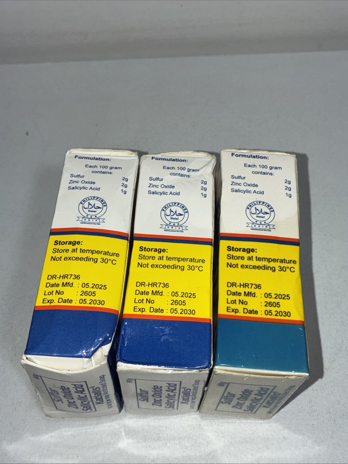 3 Sealed Katialis Bar Soap Sulfur Oxide Antifungal Damaged Boxes