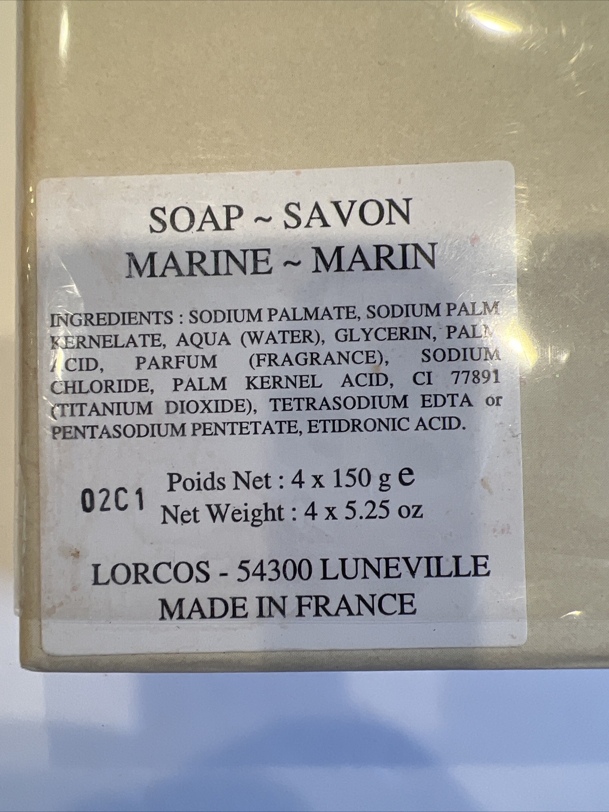 SEALED Set of 4 Lorcos France 4 Perfumed Soap Bars 5.25 Oz. Sea Shell
