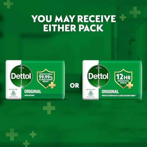 Dettol Original Bathing Soap Bar 100g Pack of 4 Germ Protection Skin Care FS