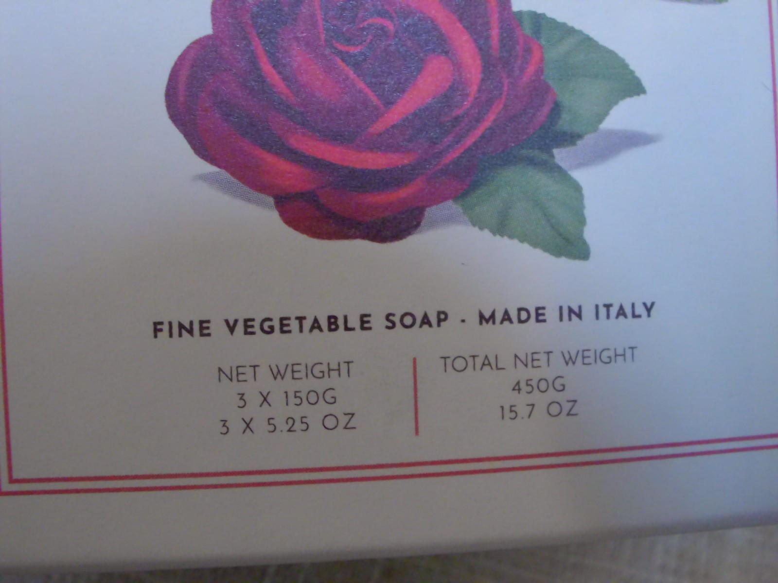 ROSE SOAP- SET OF 3 – ALCHIMIA FINE VEGETABLE SOAP MADE IN ITALY NIB – HEALTH