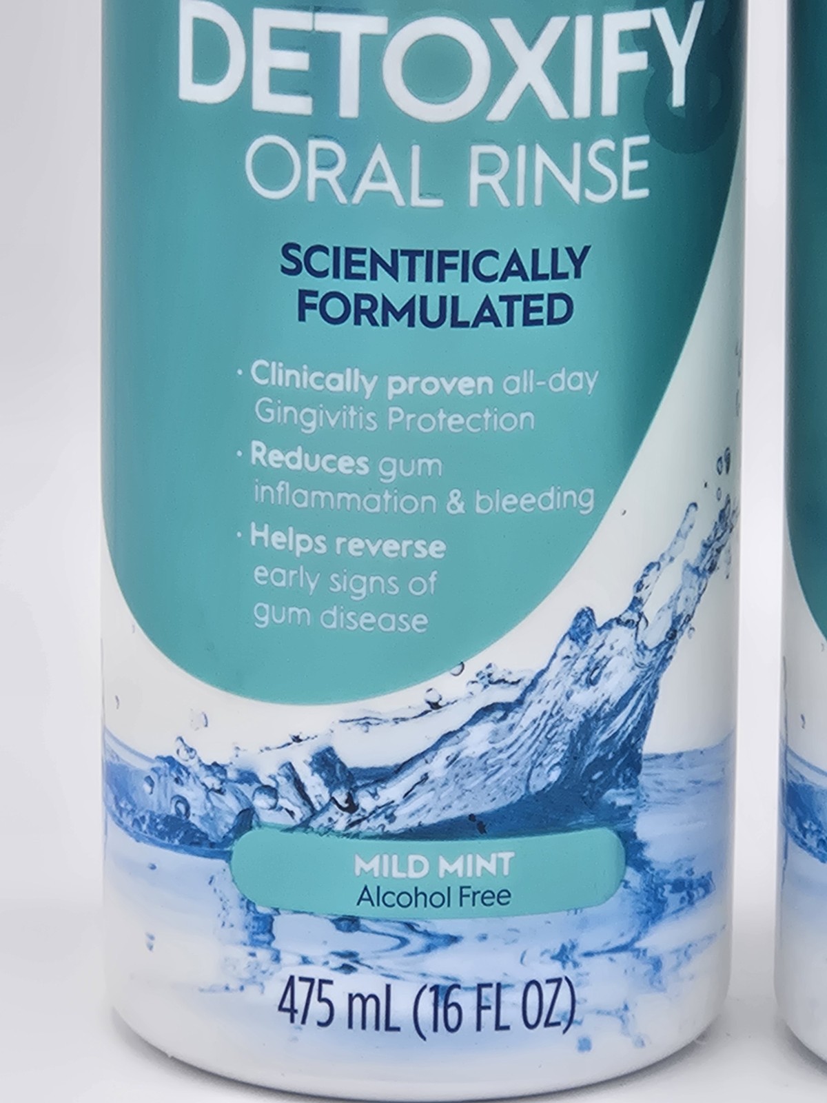 Oral-B Gum Detoxify Oral Rinse – Mild Mint – 2 Pack- 16 Fl Oz Each- Expires 7/27