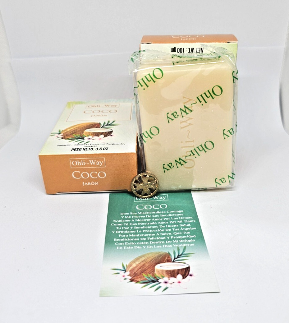 JABON DE COCO / COCONUT SOAP PARA LIMPIAR ATRAE BUENAS VIBRAS ENERGIAS