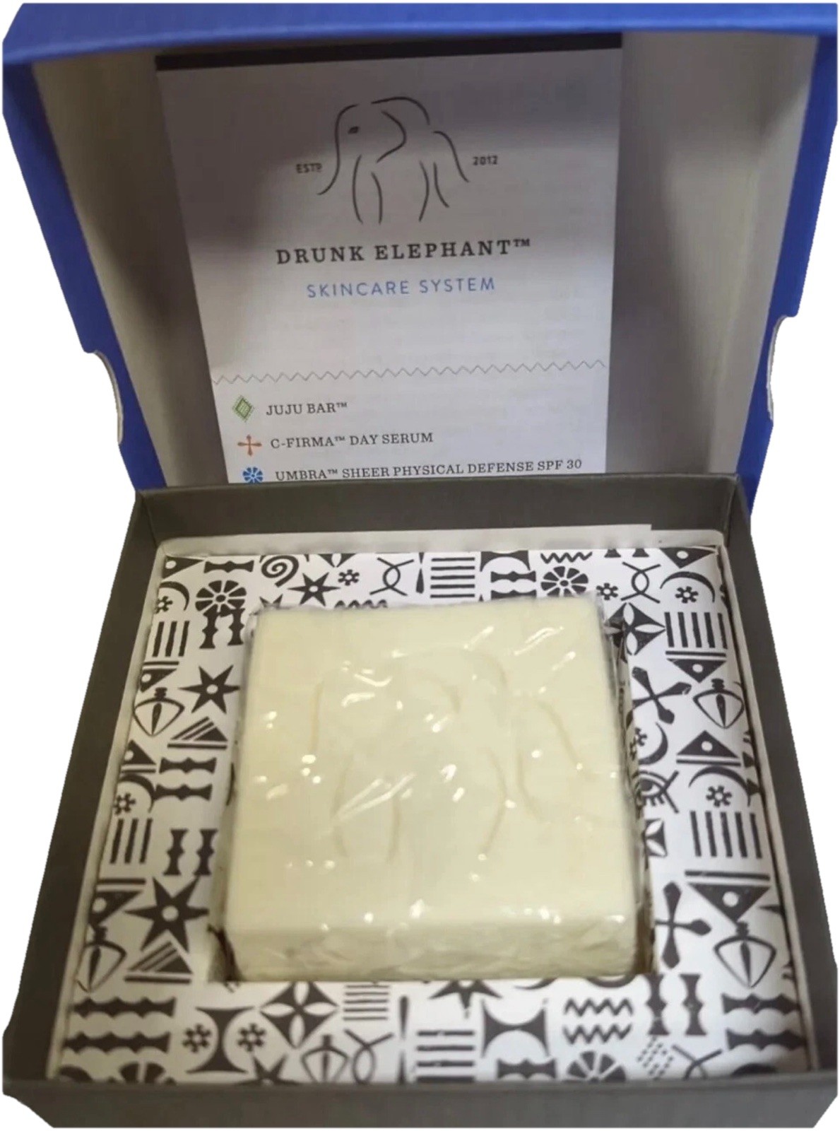 Drunk Elephant NIB Pekee Bar Marula Blueberry Ext Honey Clarify Moisture AntiAge