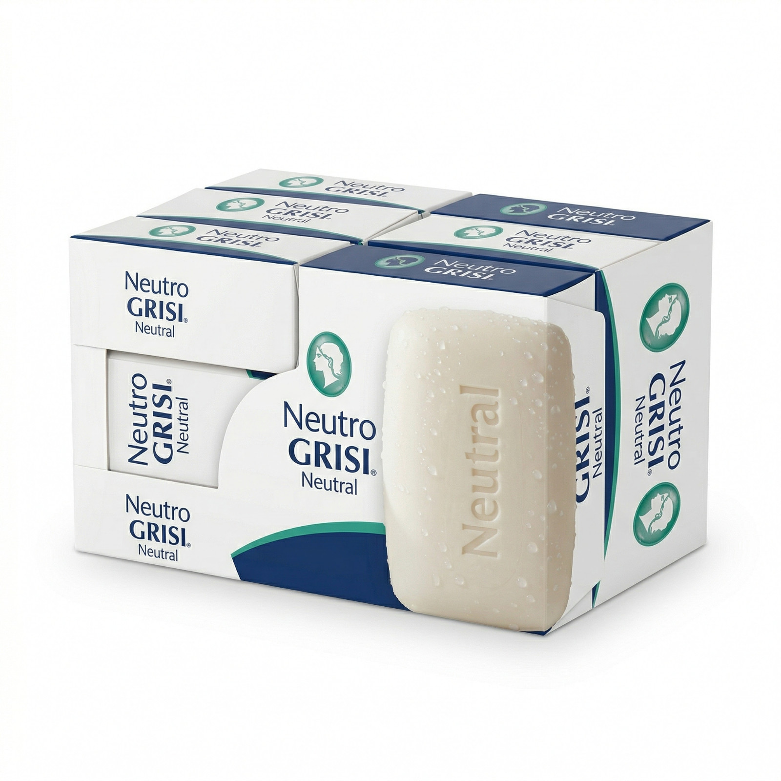 Neutral Soap Bars 3.5oz 6 Pack Gentle Skin Cleansing Bath Soap Grisi