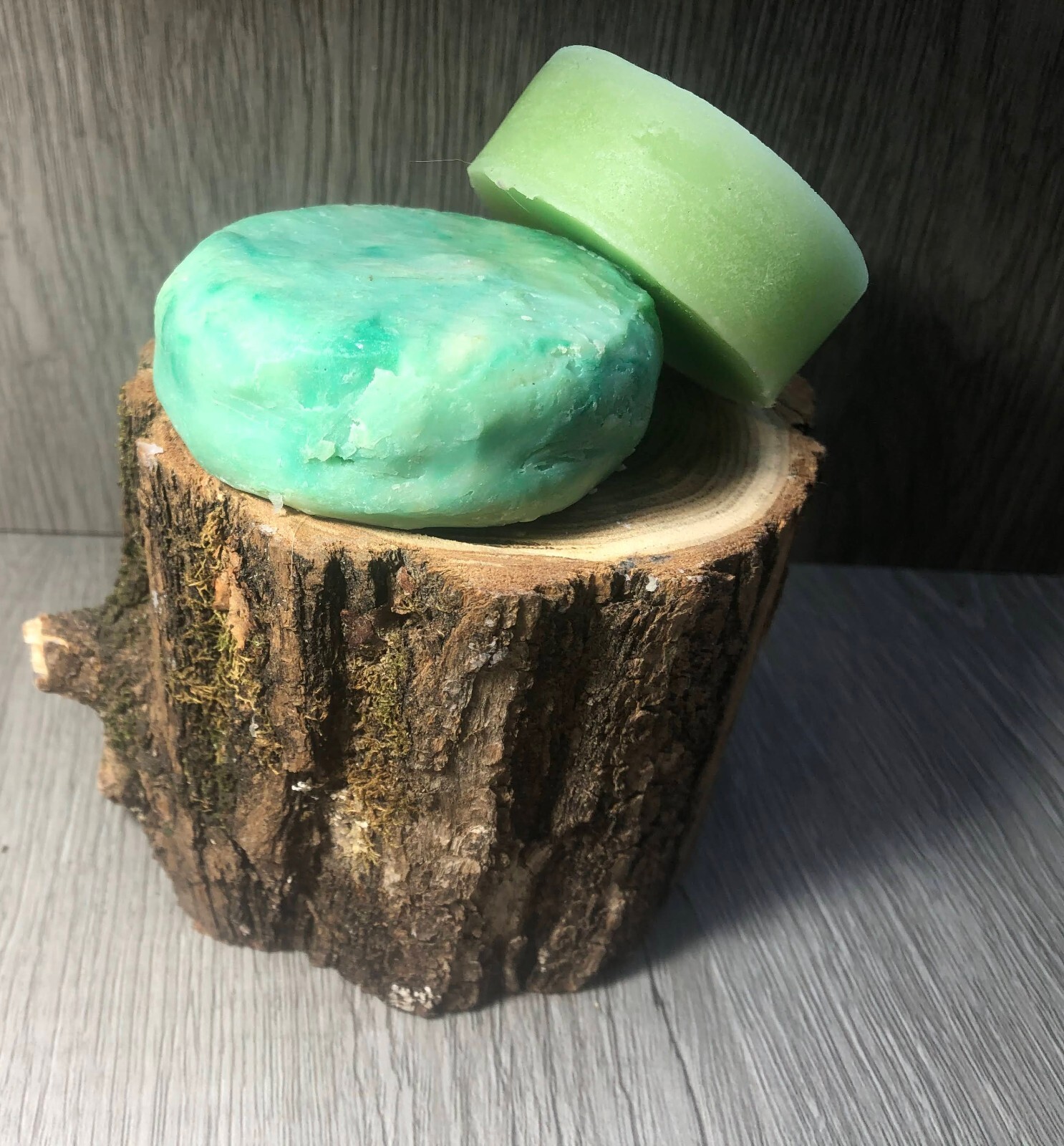 2 all natural vegan rice water shampoo bars with choice of essential water