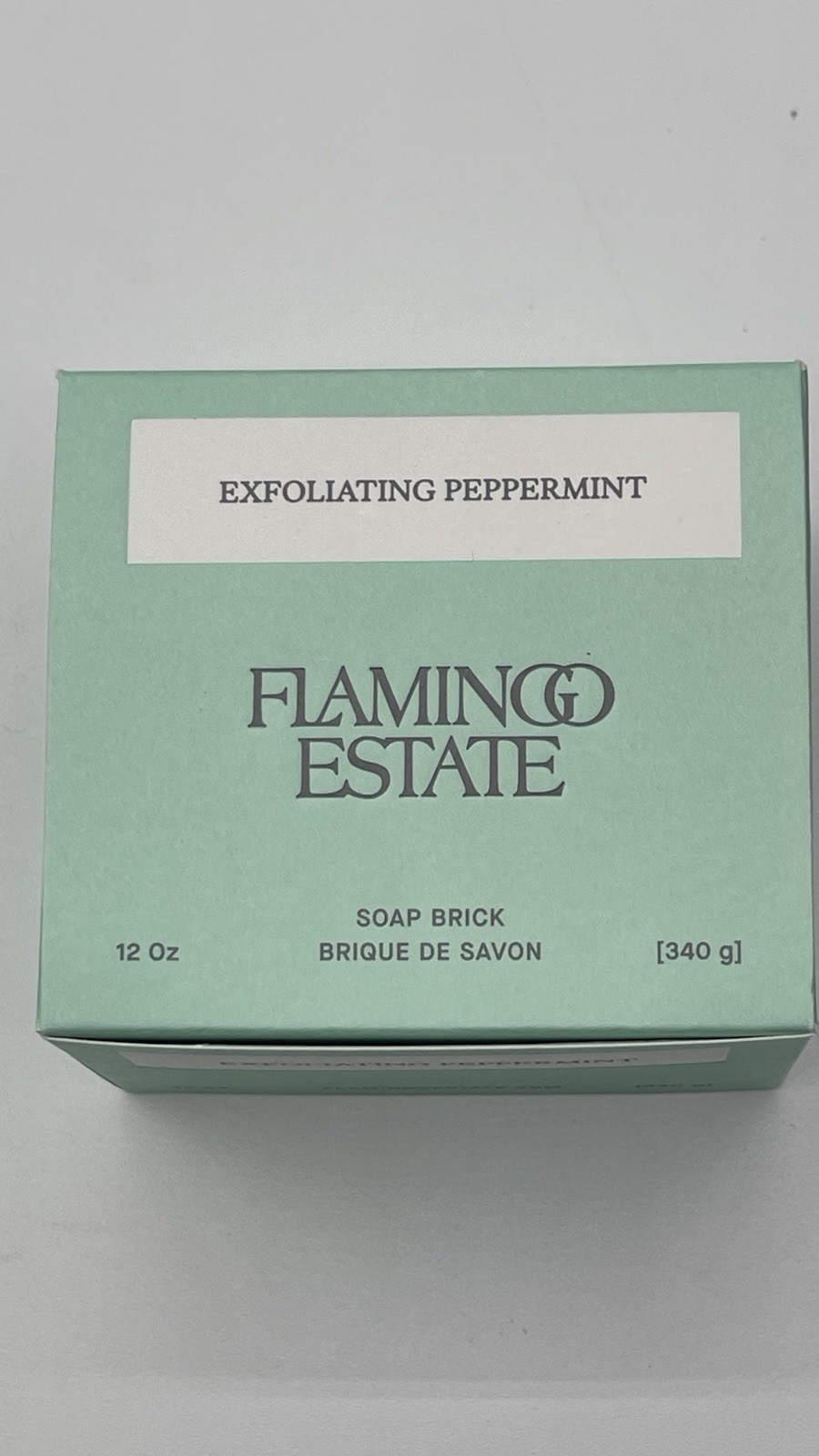Flamingo Estate Exfoliating Peppermint Soap Brick 12oz Handmade LA