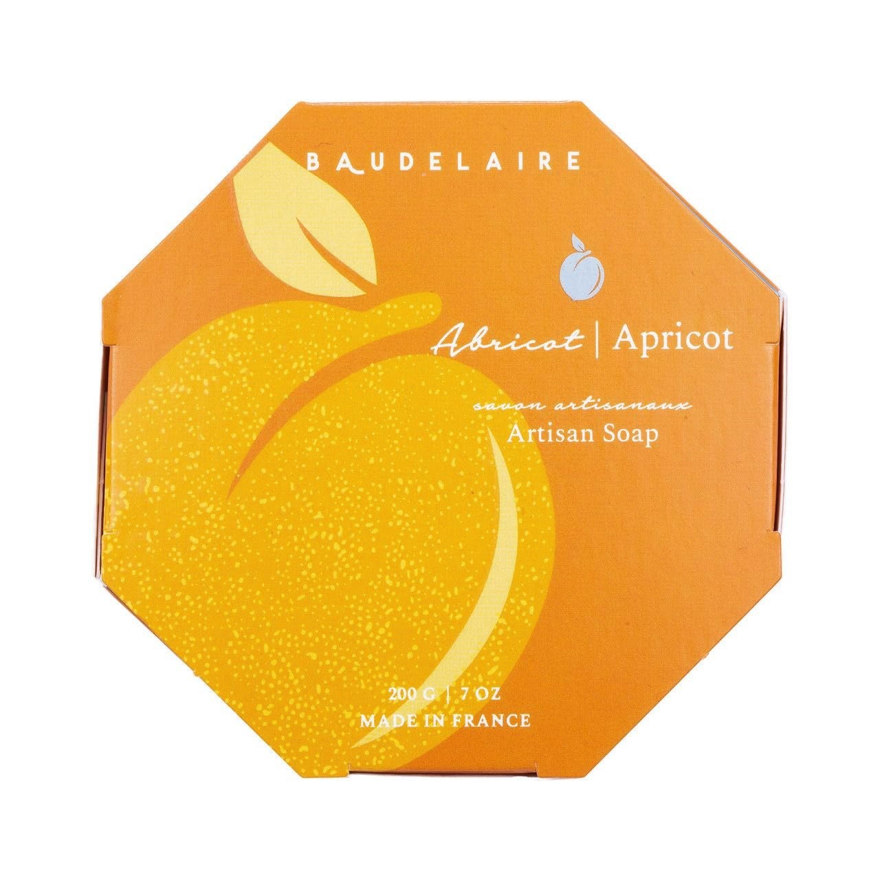 Baudelaire Apricot Bar Soap with Shea Butter 7oz. in Box