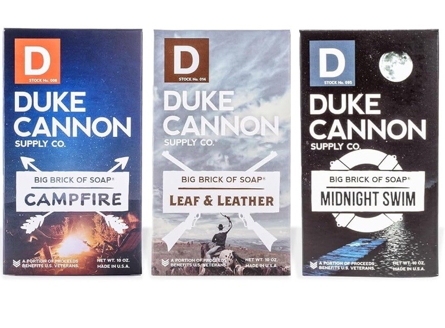 Duke Cannon Big Brick of Soap Bar Variety-Pack Masculine Scents, 10 oz Pack Of 3