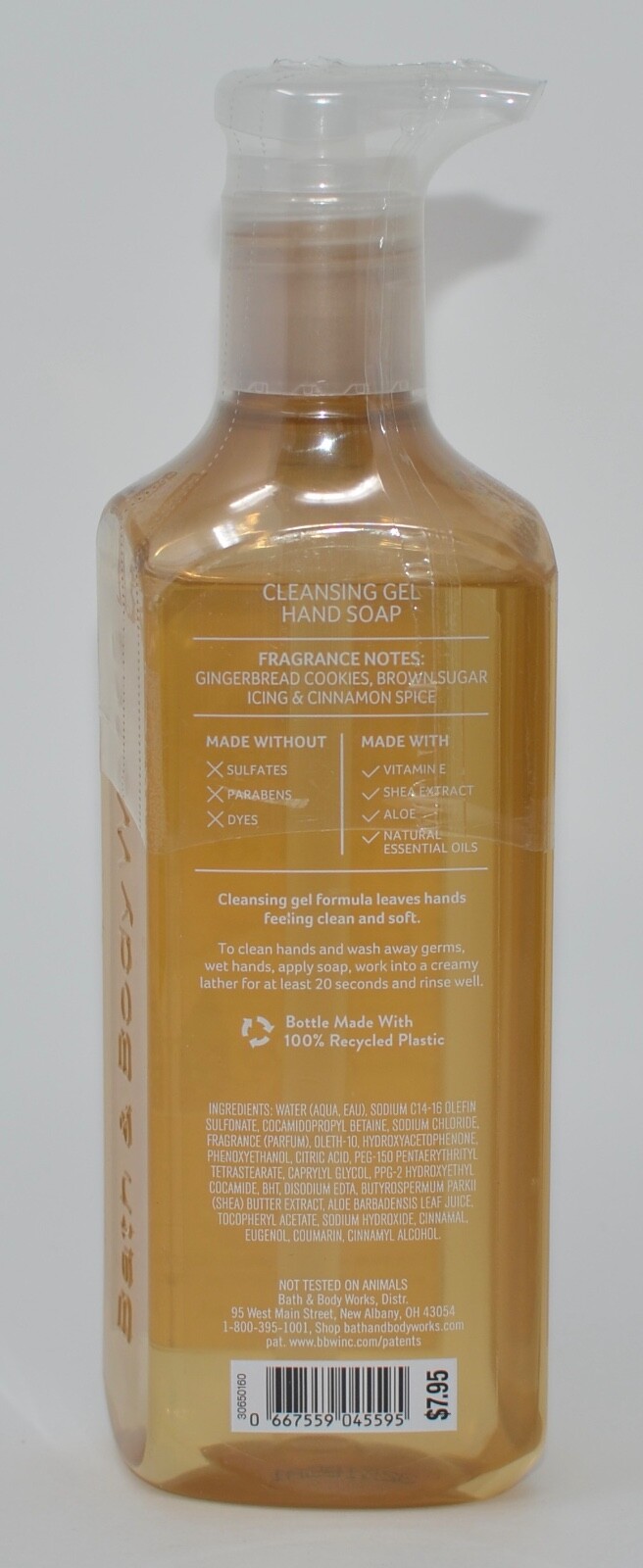 1 NEW BATH & BODY WORKS GINGERBREAD BAKERY CLEANSING GEL HAND SOAP WASH 8OZ PUMP