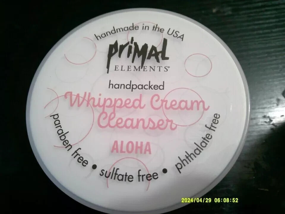 NEW PRIMAL ELEMENTS whipped cream body cleanser ALOHA paraben sulfate free