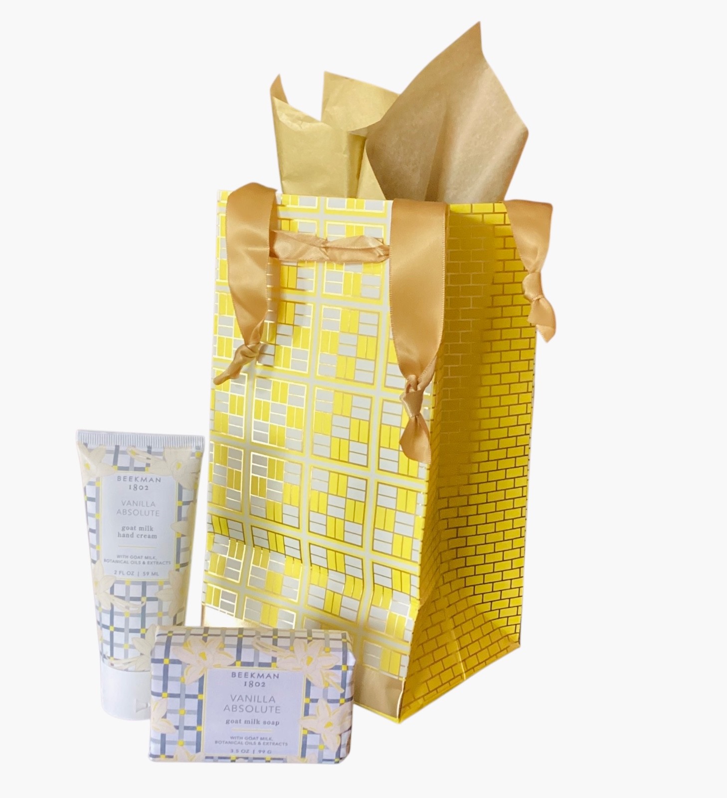 BEEKMAN 1802 GIFT BAGS – CHOOSE SCENT (3.5oz Soap & Hand Cream w/Gift Bag)