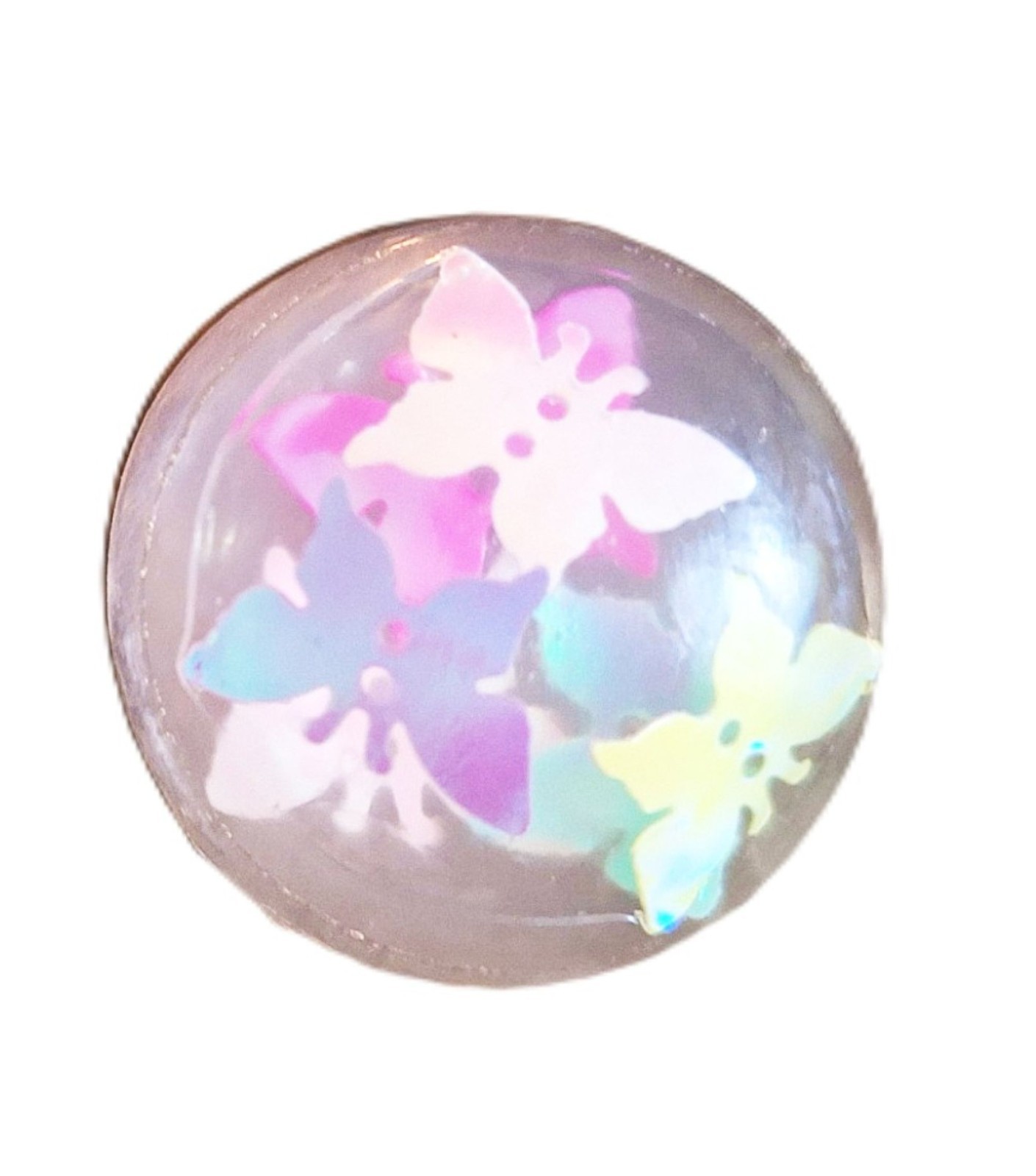 Butterfly Botanical Soap Set 1 Pound Round Clear Vegan Glycerin Gift Set
