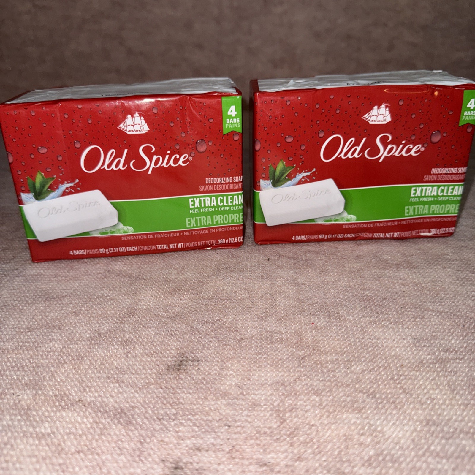 Old Spice Deodorizing Bar Soap Extra Clean Fresh & Deep Clean 3.17 oz. 8 Bars