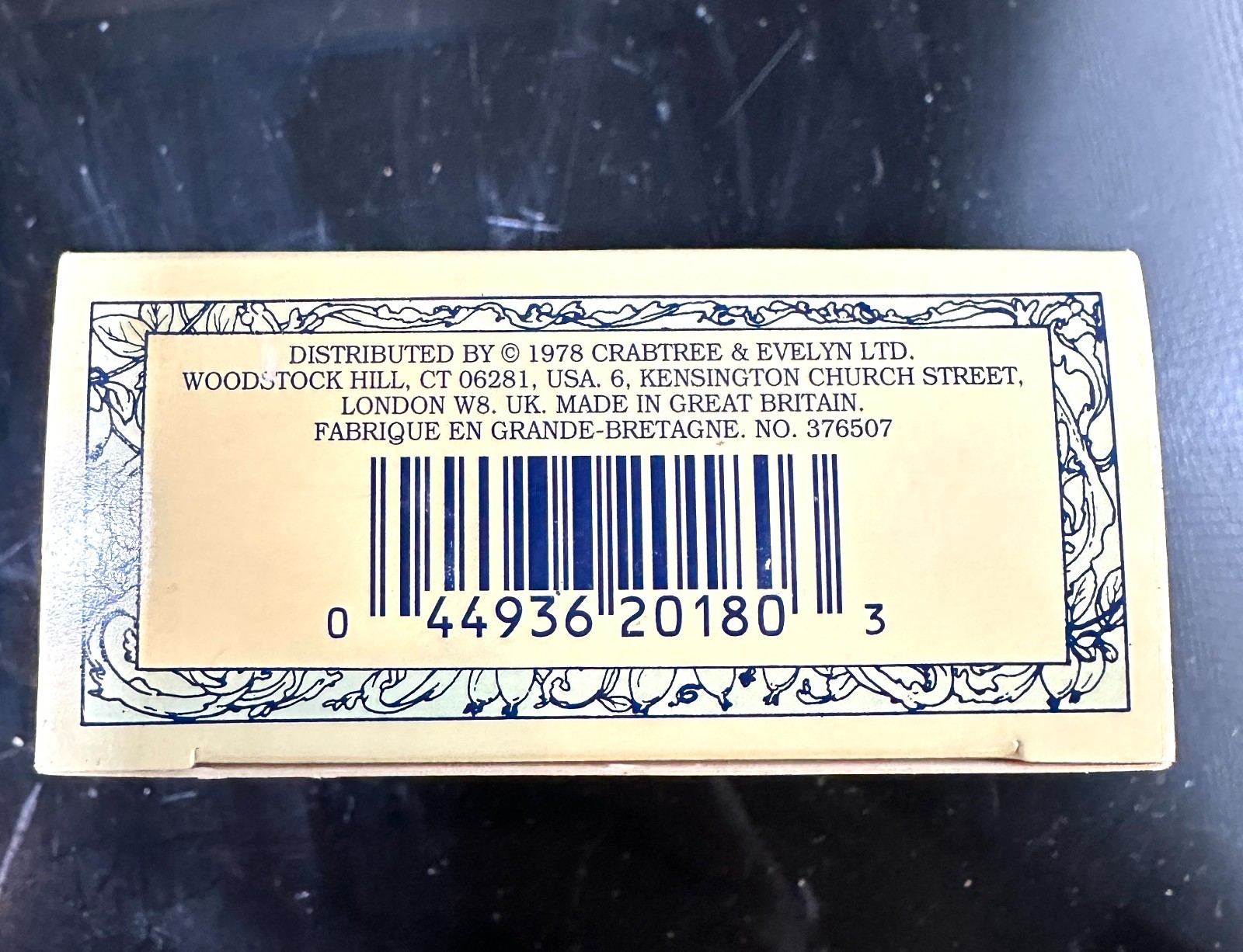 Vintage Crabtree & Evelyn Jojoba Oil Sea Shell Soap 3.5 oz Bar NOS 1978