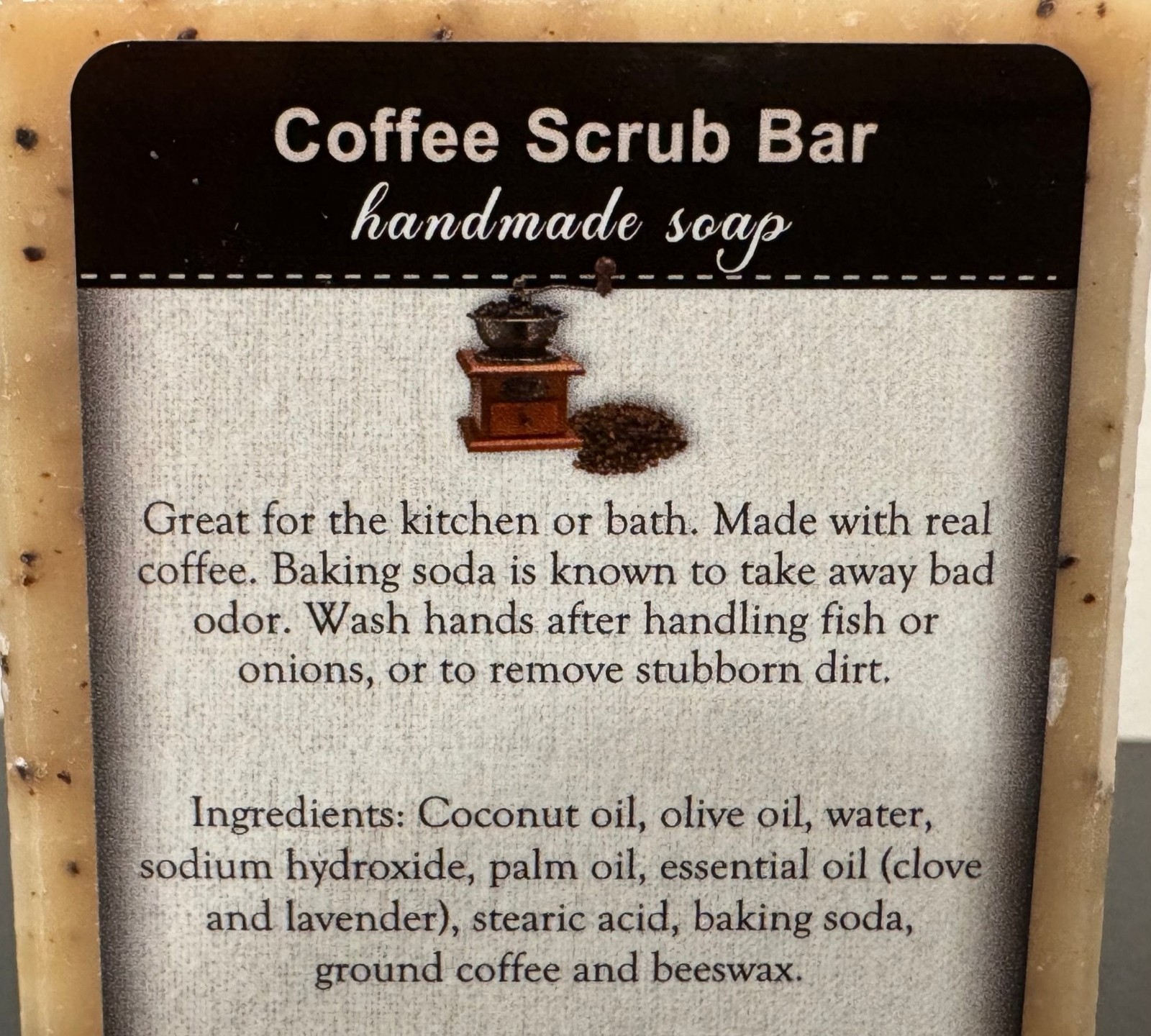 COFFEE SCRUB BAR SOAP – Amish Handcrafted Exfoliating, Energizing & All-Natural