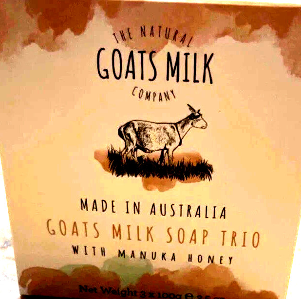 The Natural Goats Milk Company Soap Bar 3 Pack with Manuka Honey New In Box