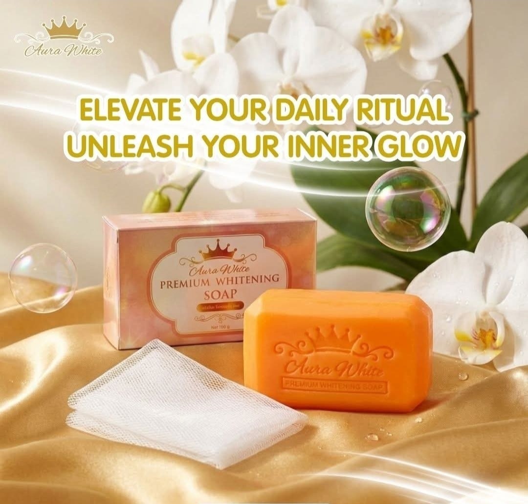 Aura White Premium Whitening Face&Body Soap 120g✨️👌, 1pc