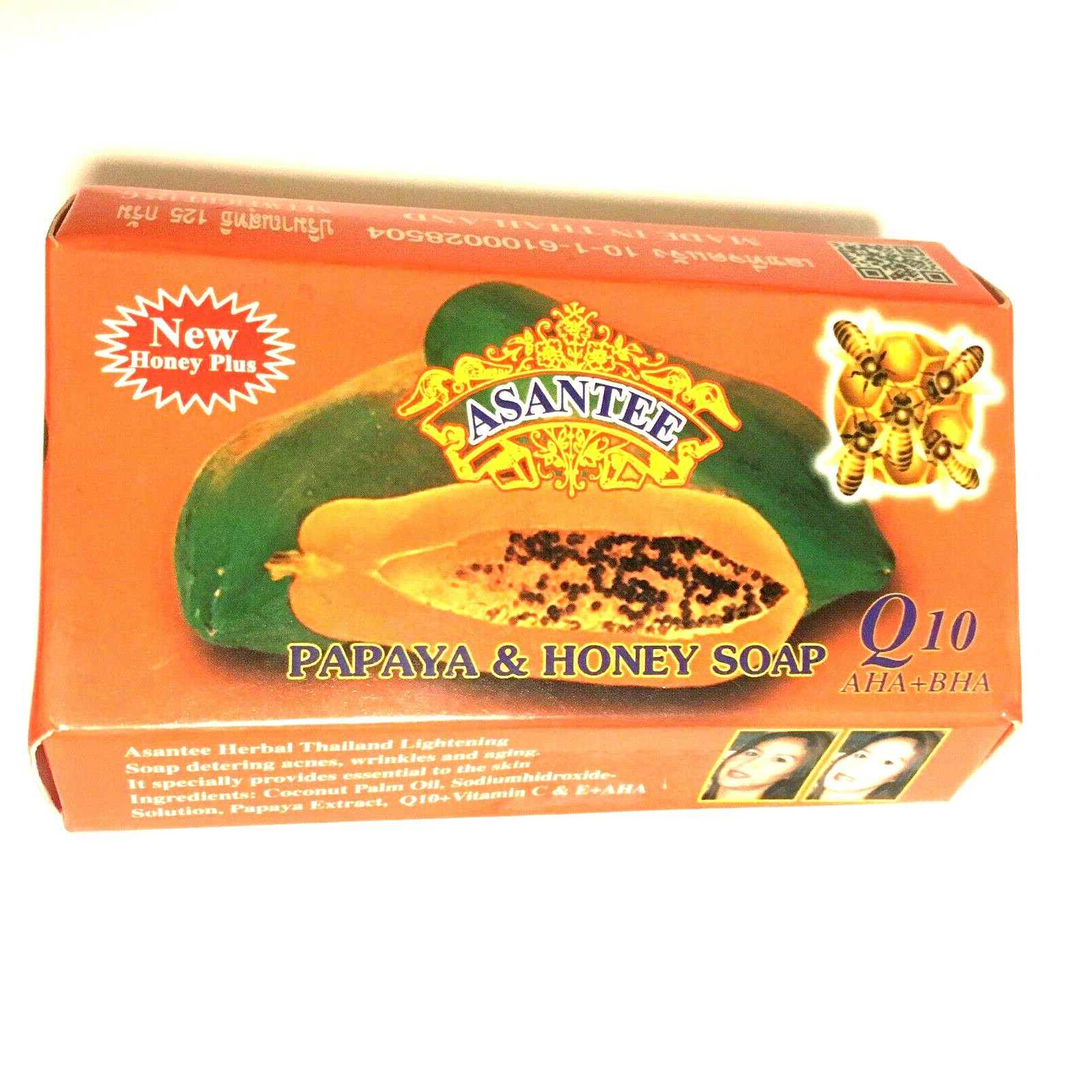 2x Soap Papaya Asantee Herbal Whitening Anti Acne Thai Travel Nature Skin