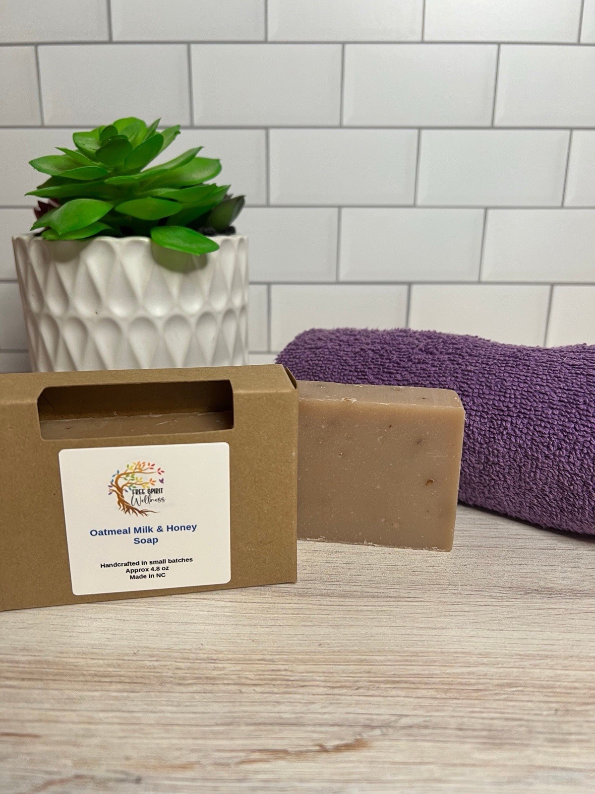 Handcrafted Oatmeal Milk & Honey Body Bar Soap 4.6 oz | Nourishing Soap