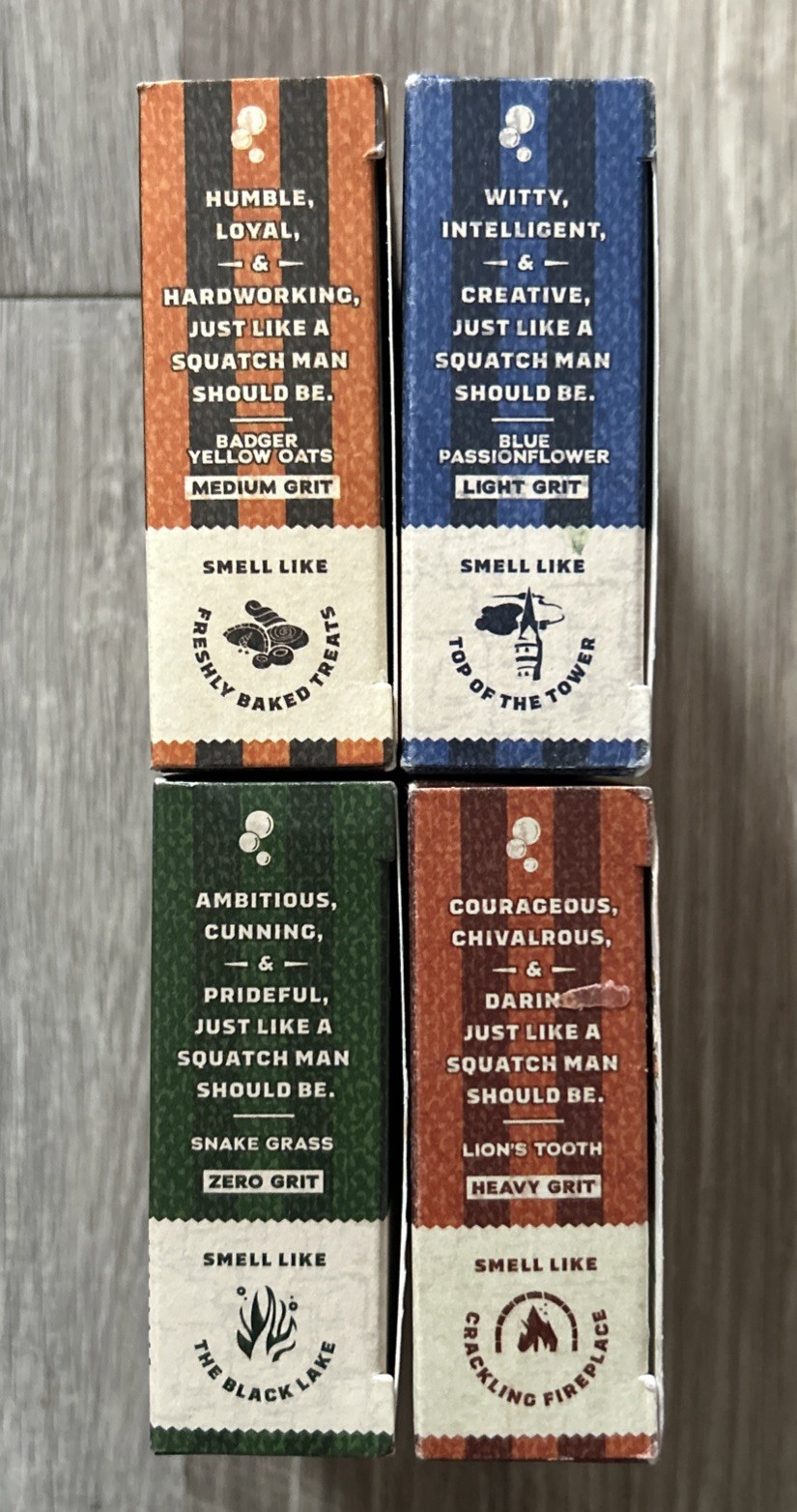 4-Pack Dr. Squatch Harry Potter Soap Hufflepuff/Slytherin/Ravenclaw/Gryffindor