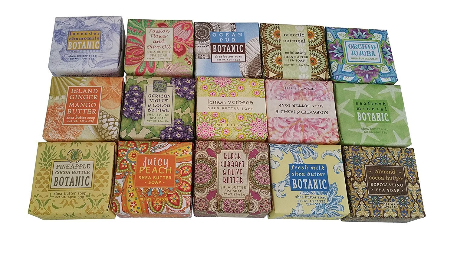 Soap Sampler 15 Pack of 1.9Oz Bars – Bundle 15 Items