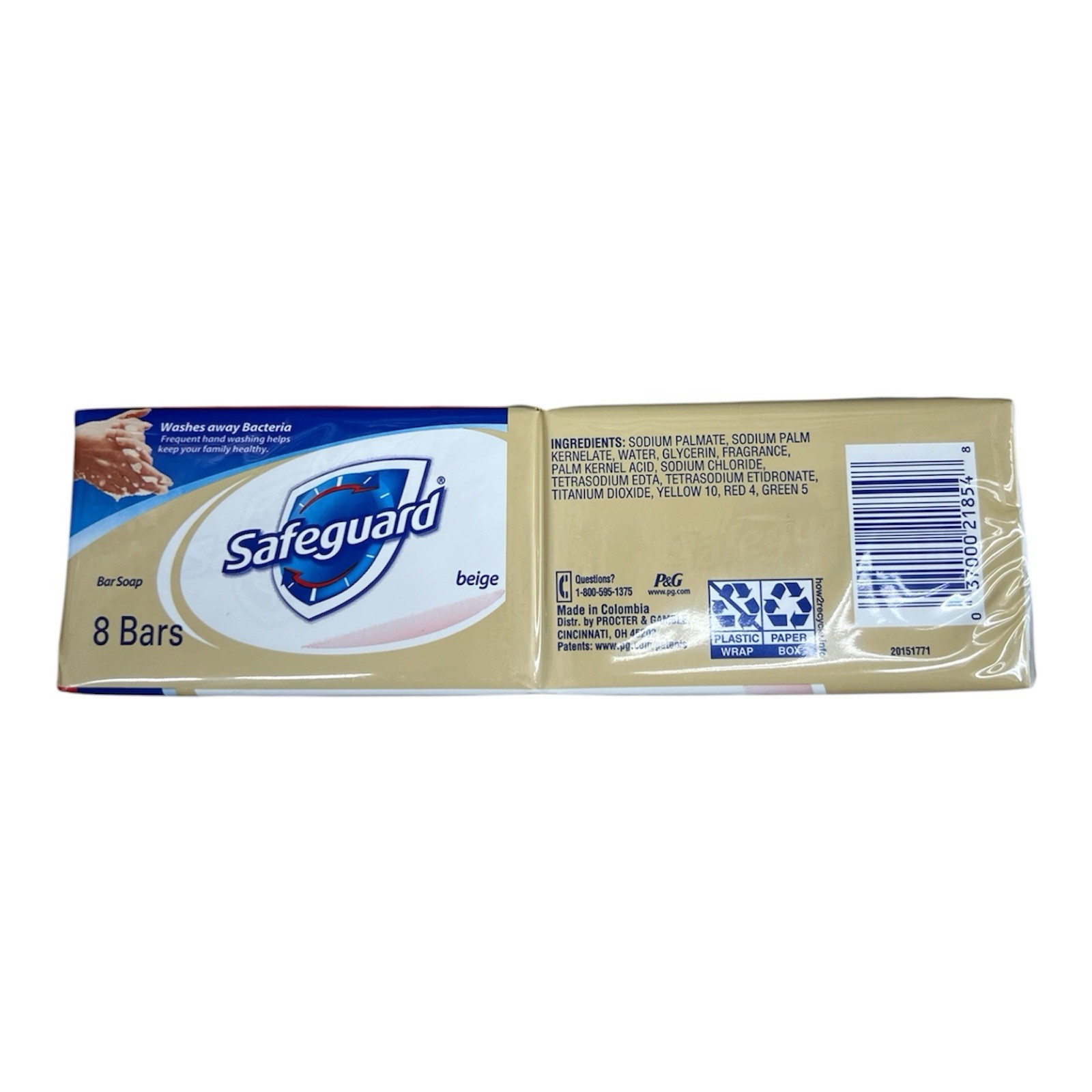 Safeguard Bar Soap, Beige, 8 Bars, 4 oz Each – Washes Away Bacteria
