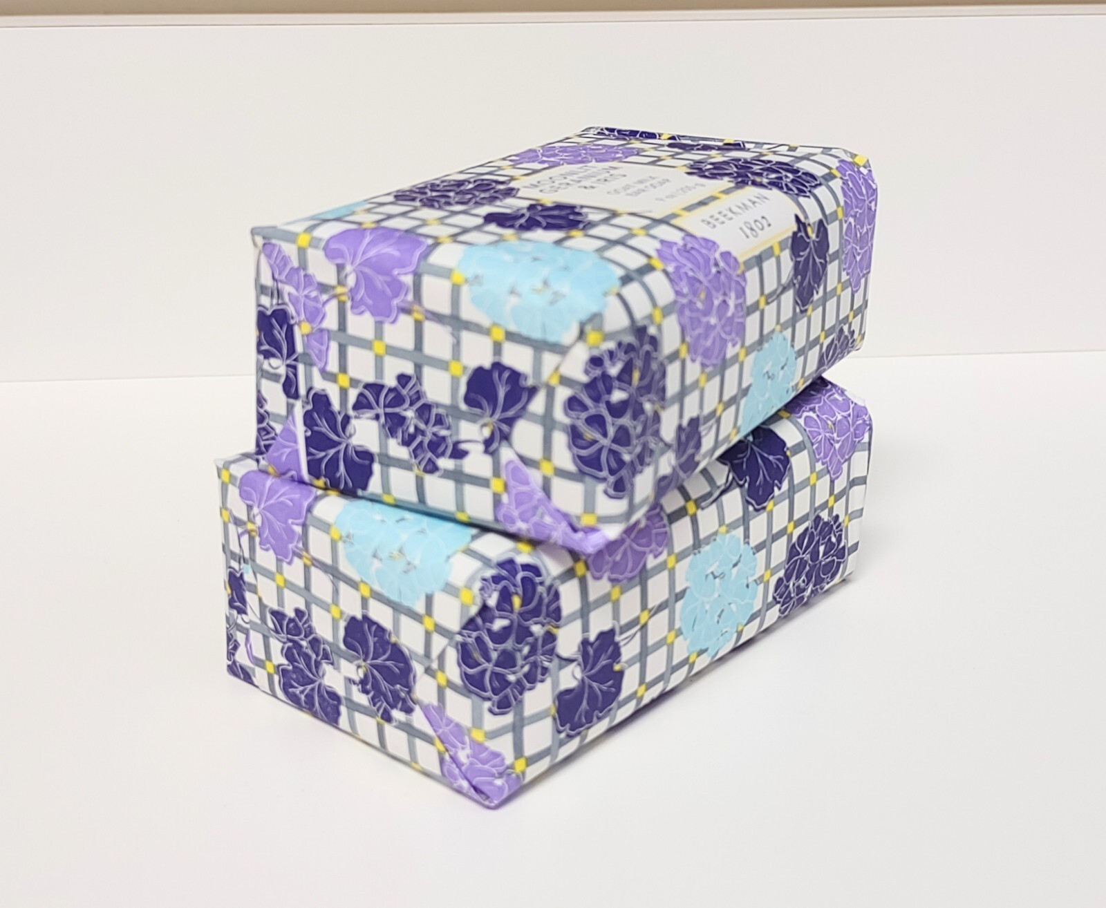 Beekman 1802 Goat Milk Bar Soap Set of 2 Moonlit Geranium & Iris Jumbo 9 oz each