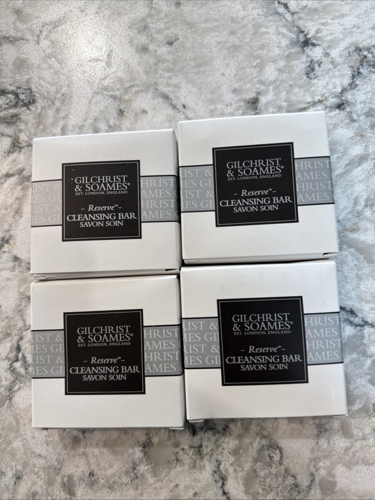 4 Bars Gilchrist & Soames Reserve Cleansing Bar Soap 1.5 oz Each