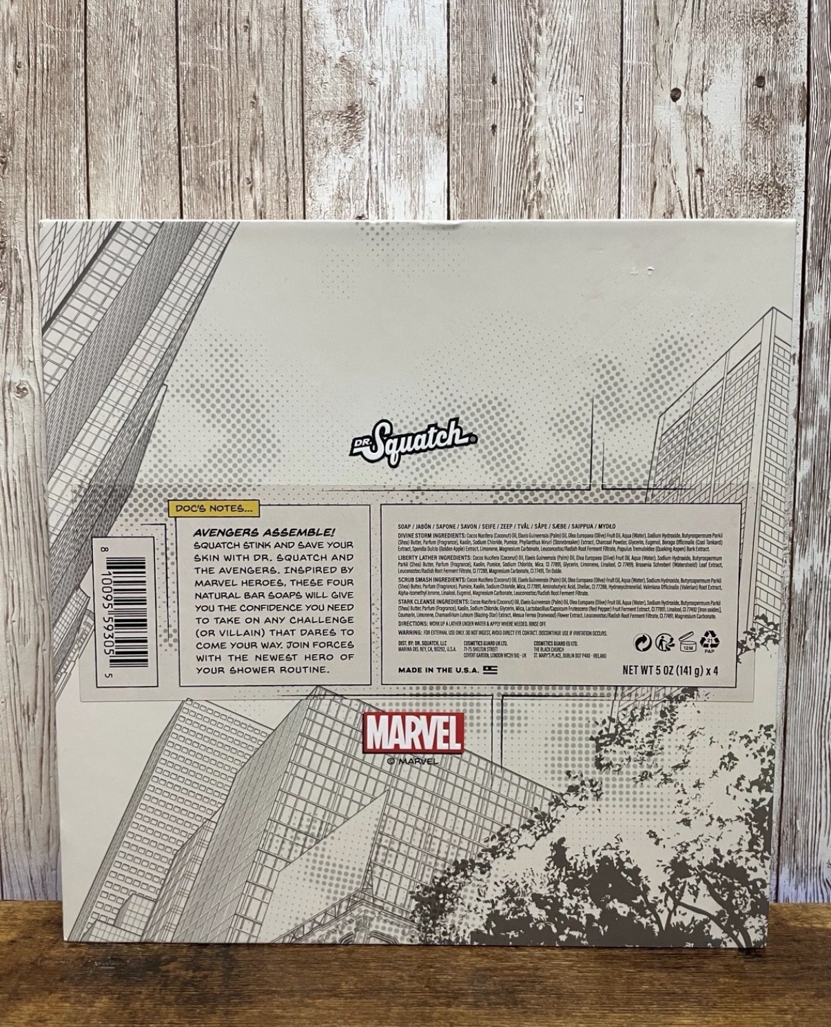 Dr. Squatch x Marvel Limited Edition Soap Set Hulk Thor Iron Man Captain America