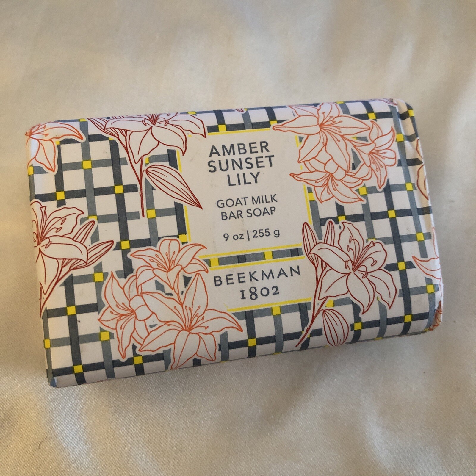 BEEKMAN 1802 Amber Sunset Lily Goat Milk Bar Soap 255g Jumbo Sealed NIB
