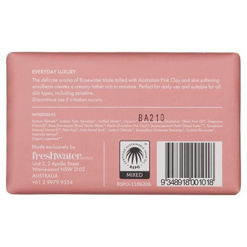 Freshwater Farm Australia BODY BAR Cleansing Rosewater + Pink Clay 7oz