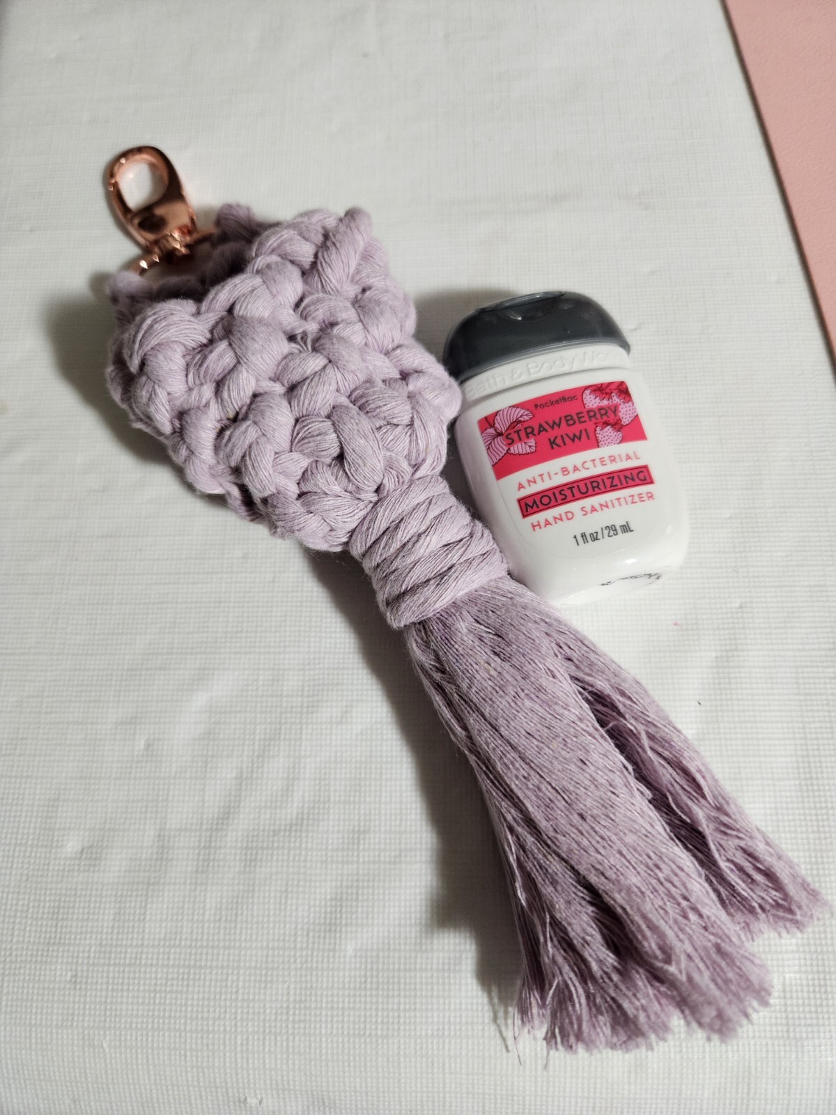 Bath Body Works Pocket *Bac Holder Case Sleeve for Hand Gel Custom Color macrame
