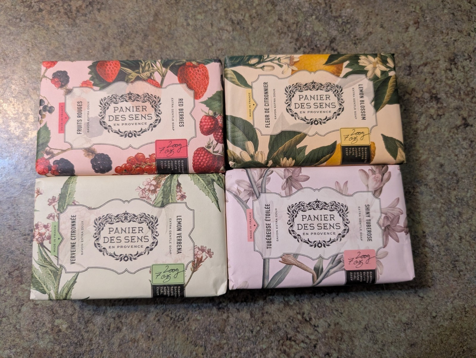 4pc Bath Bar Soap Panier Des Sens France 7oz 200g Each NEW SEALED