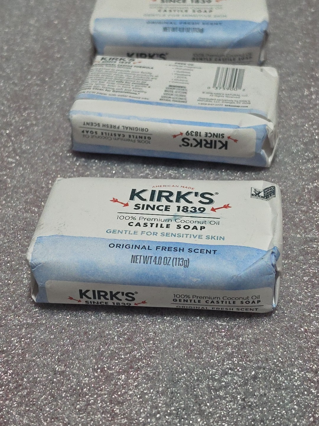 Kirks Coco Castile Bar Soap Coconut Oil – Hypoallergenic Skin Care Lot Of 3