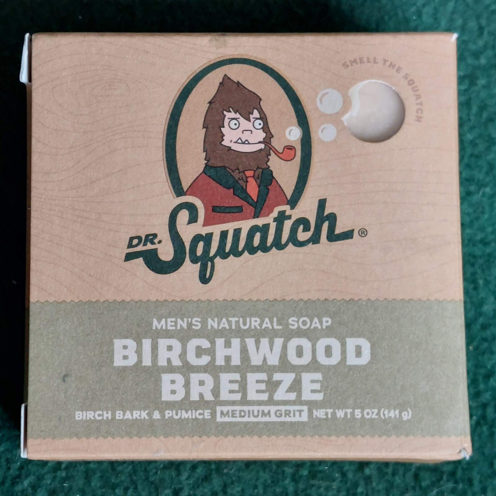 Dr Squatch BIRCHWOOD BREEZE Natural Soap 3 Pack (5 oz Each) Birch Bark & Pumice
