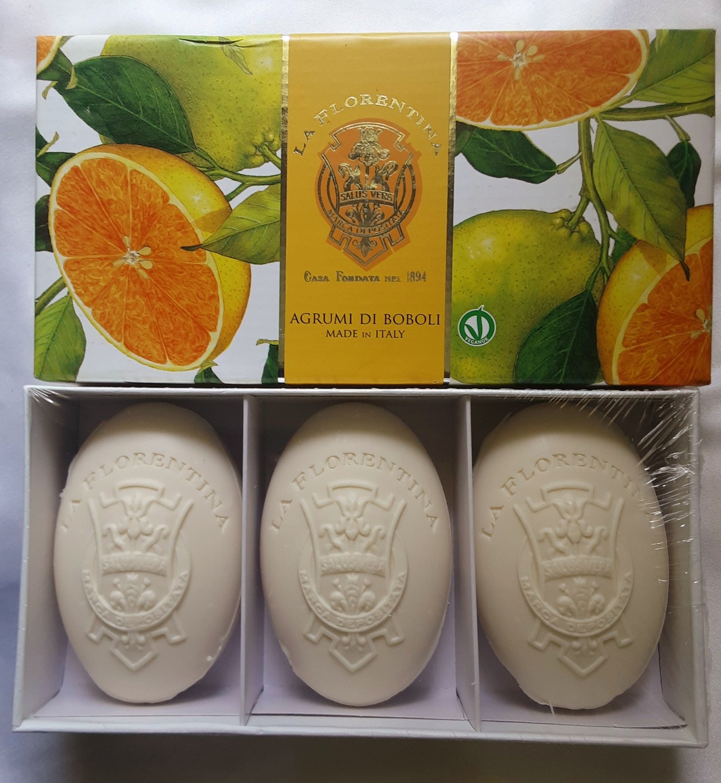 La Florentina Agrumi di Boboli Citrus 3 x 5.3 bar Soaps Oval