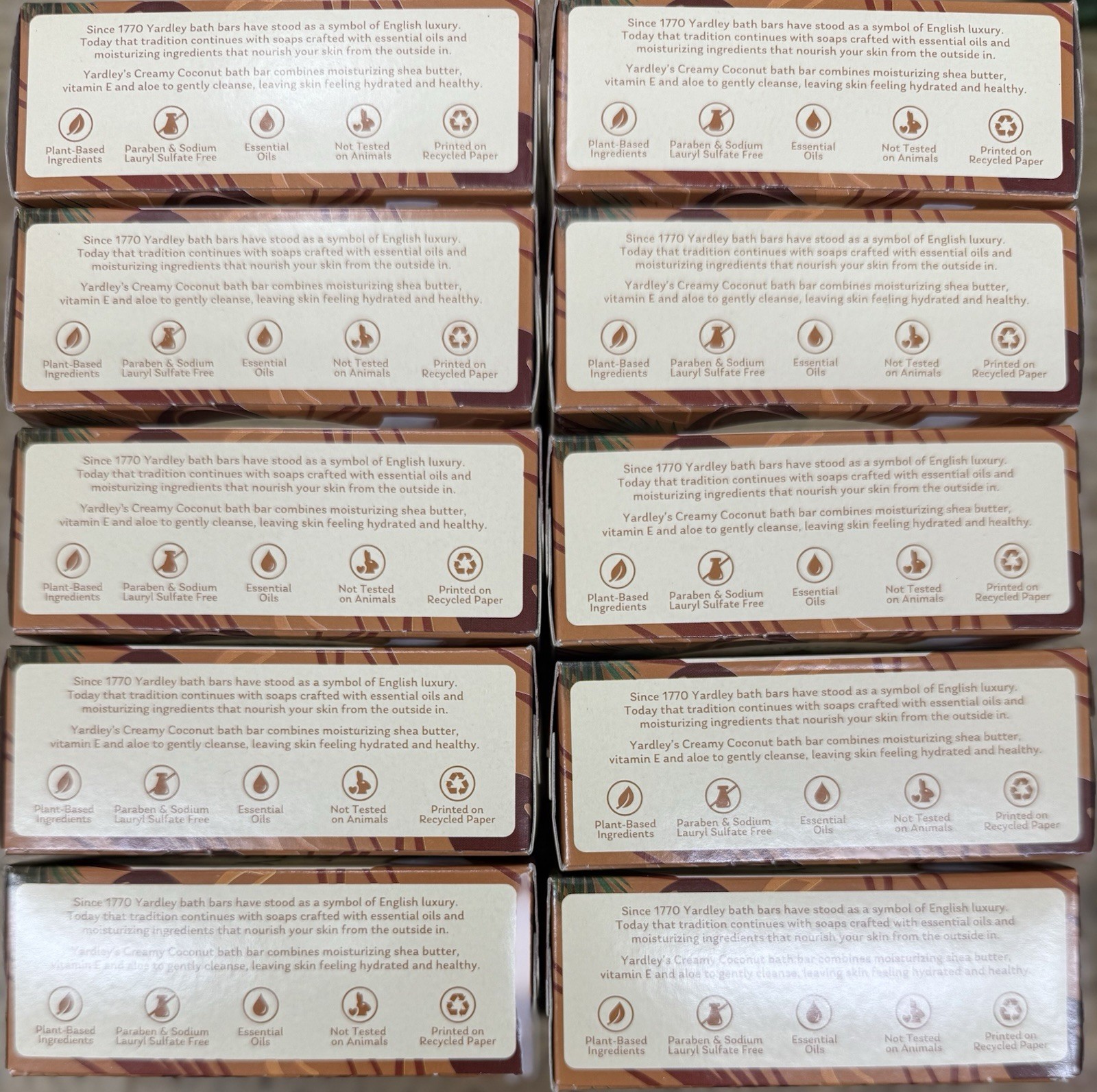 Yardley London Creamy Coconut Moisturizing Bar Soaps 10ct Free Shipping