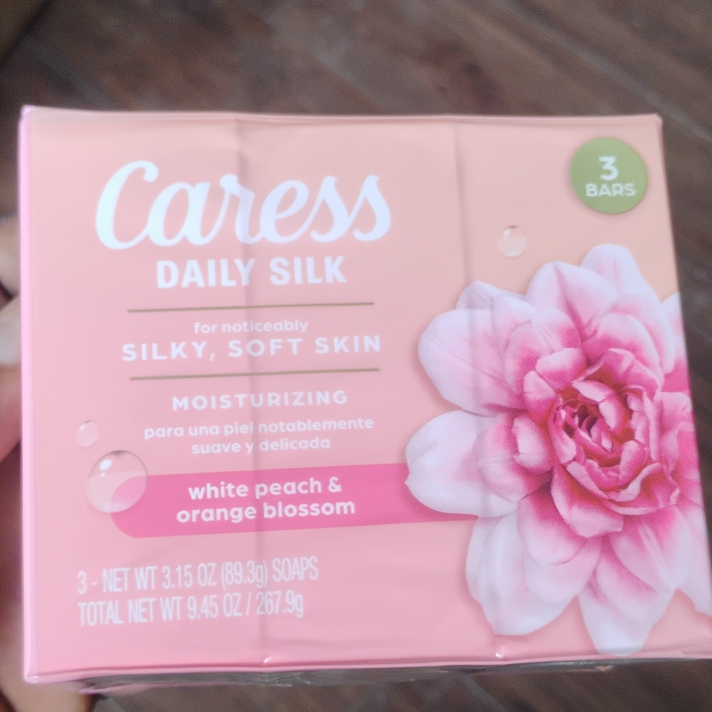 Caress Daily Silk Moisturizing Bar Soap White Peach & Orange Blossom 3 Bars 3…