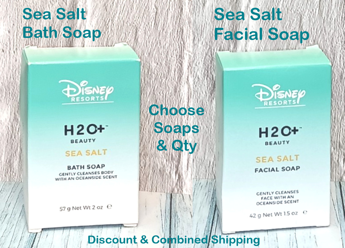 DISNEY Resorts Soap H2O+ Sea Salt – Face Soap 1.5oz or Body Soap 2oz Travel Size