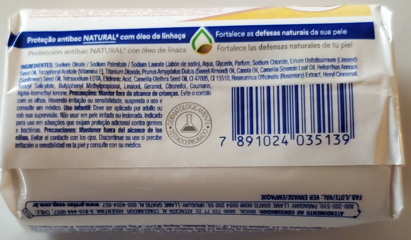 Protex Nutri Protect Vitamina E Antibacterial Soap 12 Bars 85 g 3.1 oz.