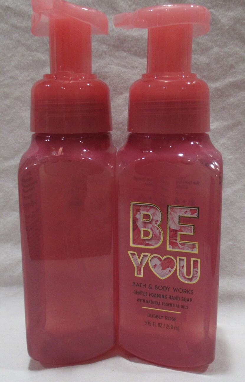 Bath & Body Works Gentle Foaming Hand Soap Set Lot of 2 Be You BUBBLY ROSE