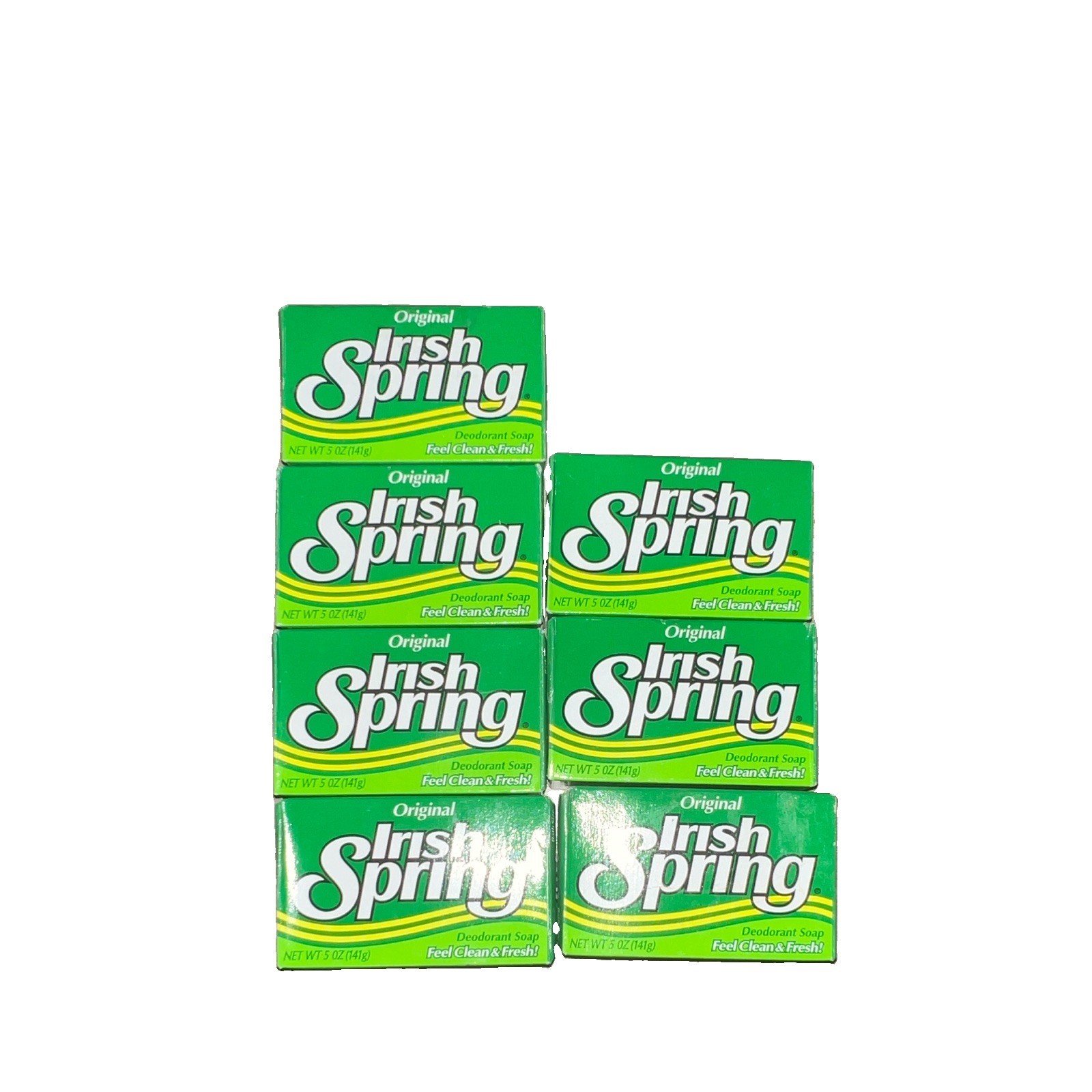 Vintage Irish Spring Soap Original Formula 5oz Bars Lot of 7 Tallow NOS 2000s