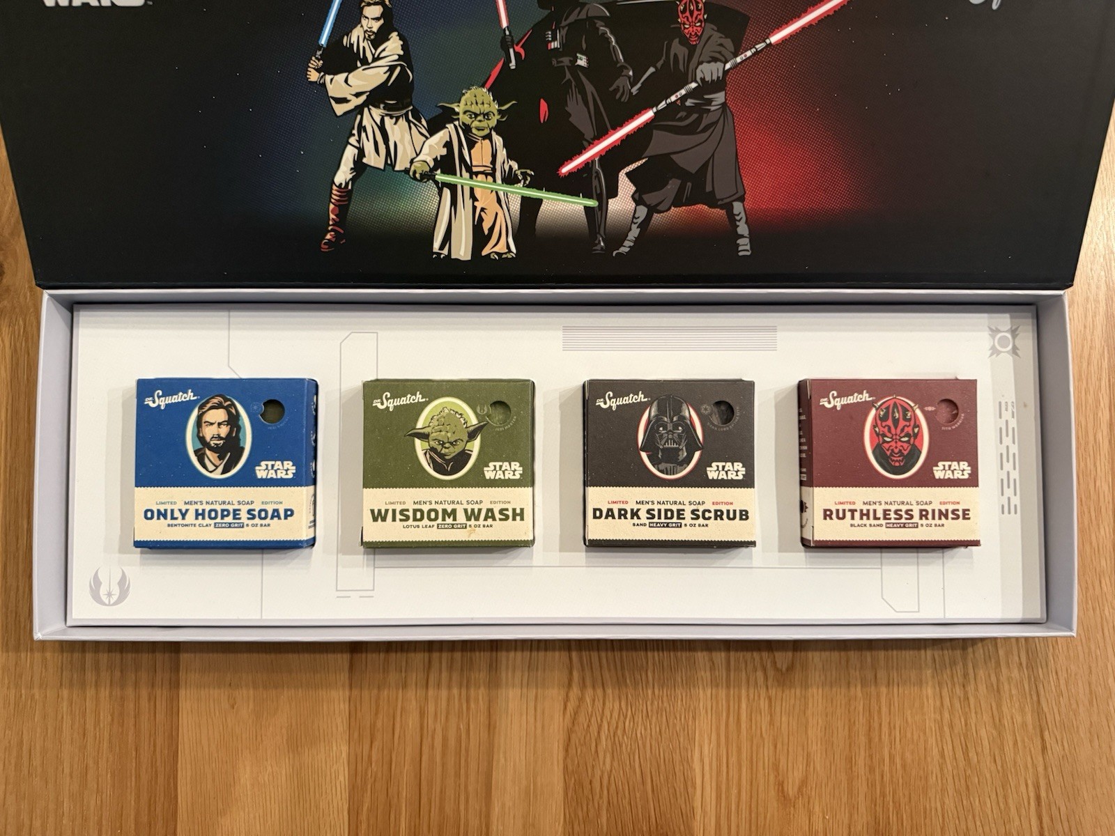 Dr Squatch STAR WARS (4) Four Specially Crafted Soap Bars Set LIMITED Disney NEW