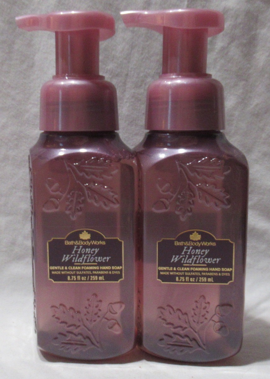 Bath & Body Works Gentle & Clean Foaming Hand Soap Set Lot 2 HONEY WILDFLOWER