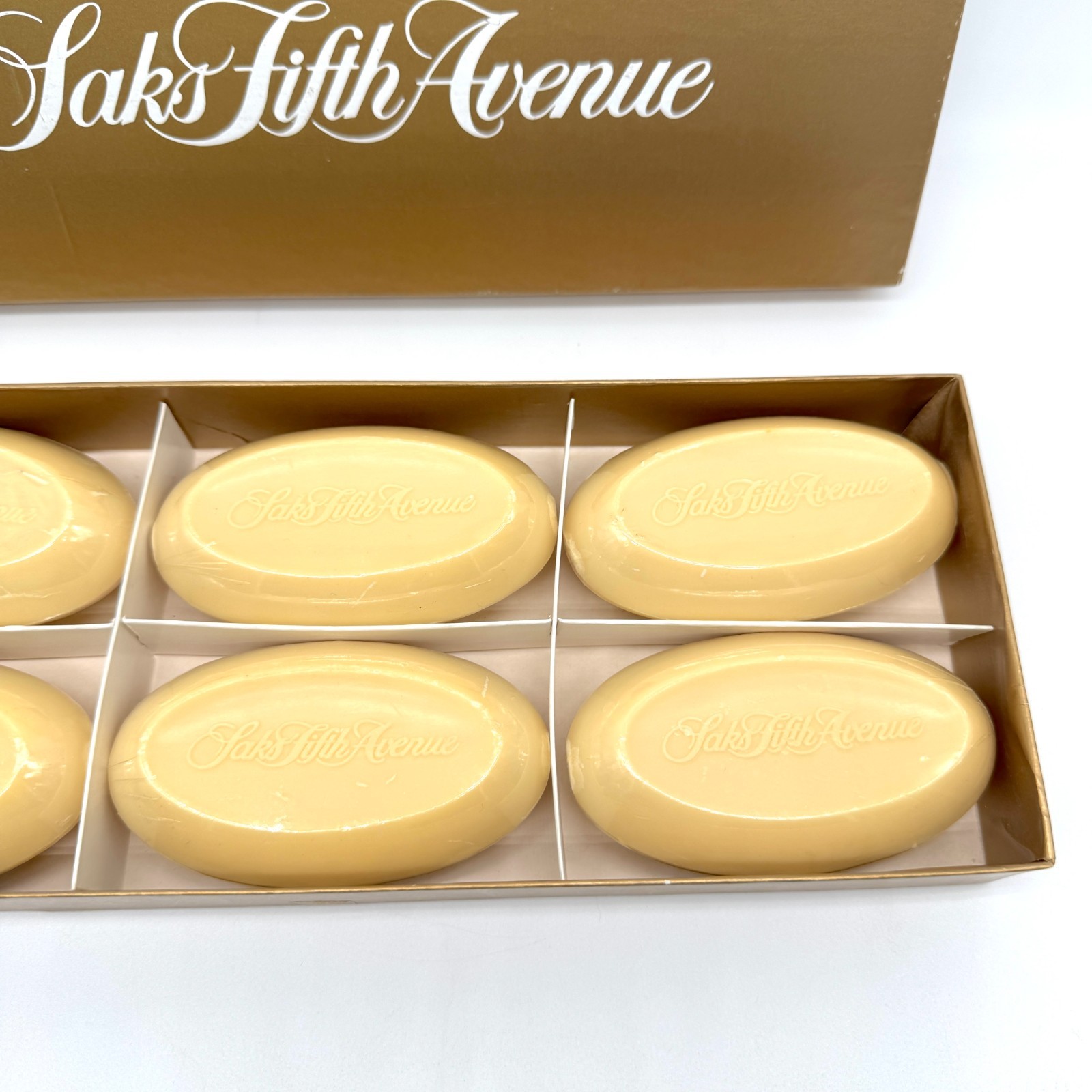 VTG Saks Fifth Avenue Fragrance 6 Soap Bars 21 oz New Old Stock Made England