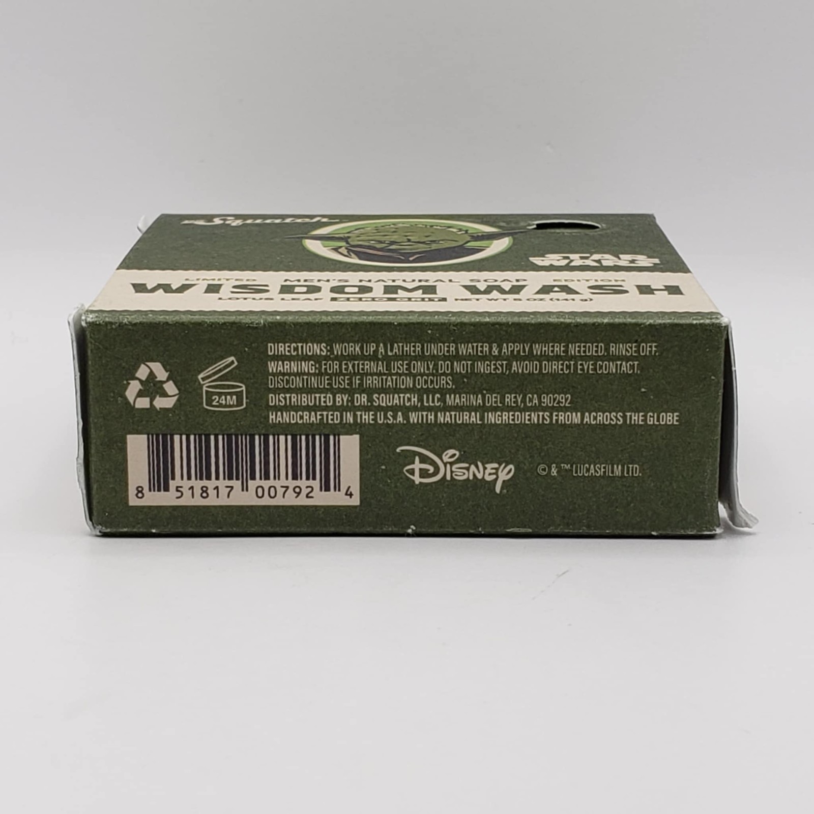 Dr. Squatch Disney Star Wars Wisdom Wash Ltd Ed Natural Bar Soap 5oz – 2 Pk