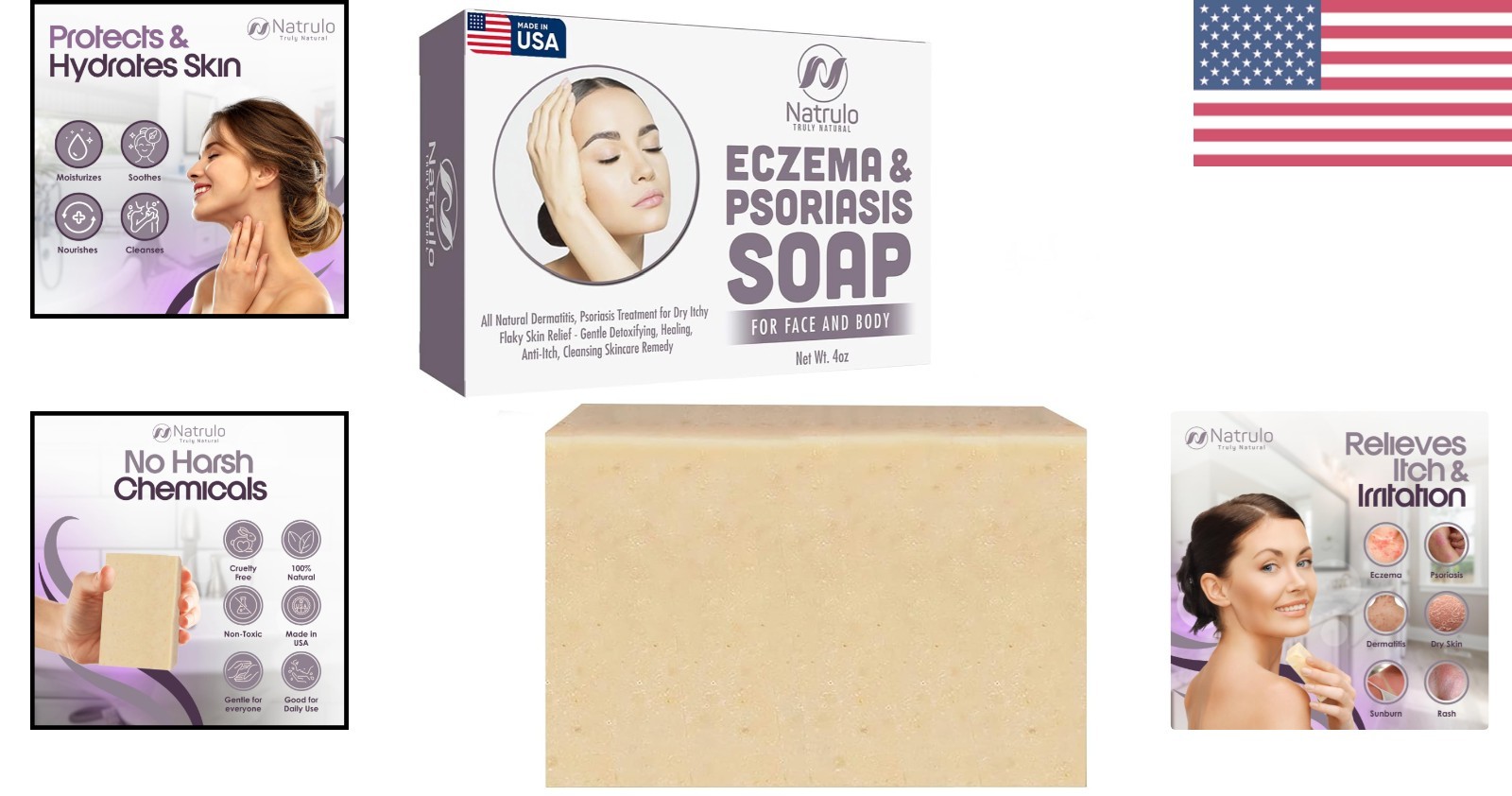 Detoxifying Anti-Itch Bar for Psoriasis & Dermatitis – All-Natural Formula