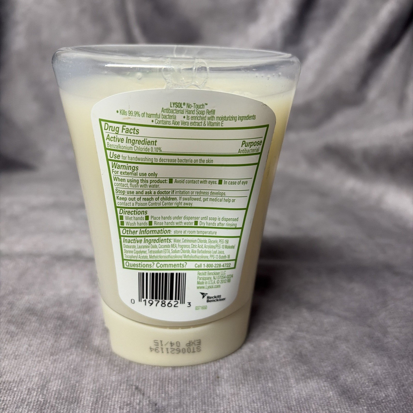 Lysol No Touch Kitchen System Refill Aloe Vera& Vitamin E 8.5oz Discontinued NEW